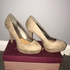 •USED• Qupid Taupe High Heels